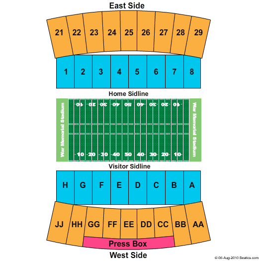 northern illinois huskies tickets college football mac wyoming cowboys stadium seating chart